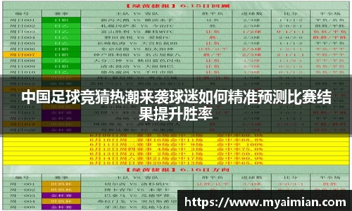 中国足球竞猜热潮来袭球迷如何精准预测比赛结果提升胜率
